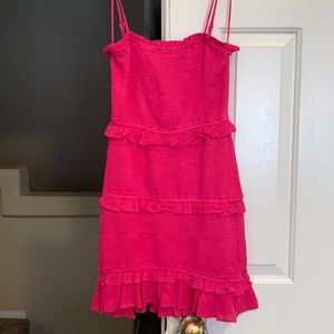 Pink lily straps dress